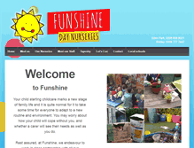 Tablet Screenshot of funshinedaynurseries.com